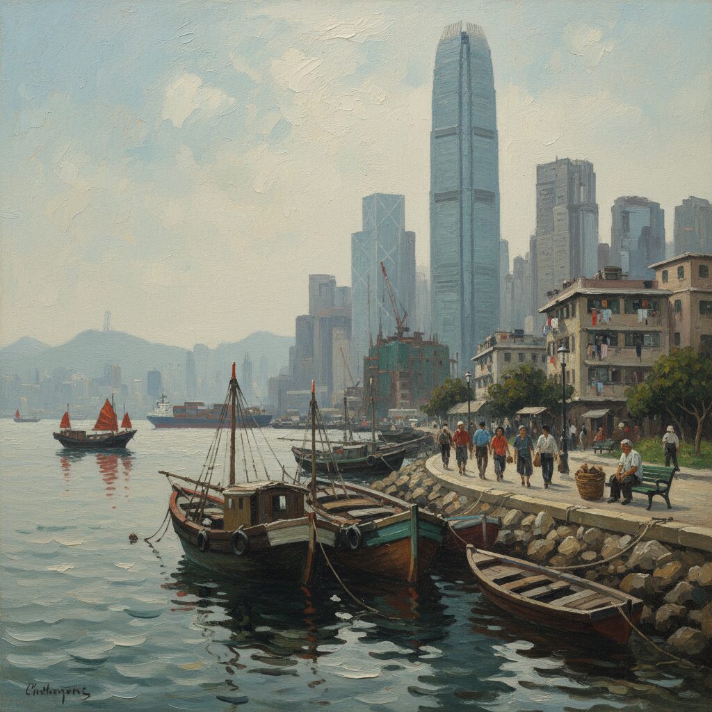 gang-kou-no-feng-nichui-karete-guan-tang-hai-bin-hua-yuan-dejian-ru-xin-jiu-nopanorama