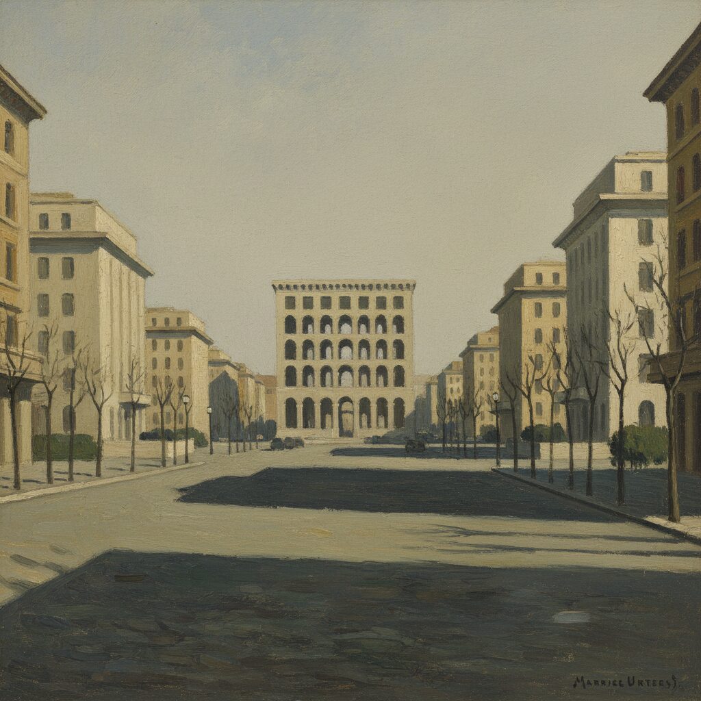 mussolini-sogno-nuova-roma-atmosfera-estranea-quartiere-eur