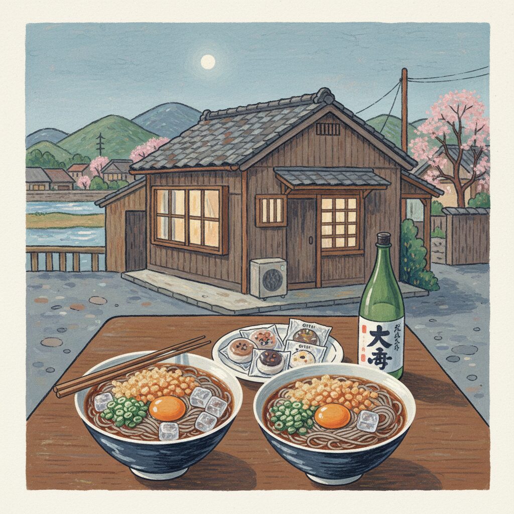 tabino-shimekukuri-ni-jitaku-de-tanoshimu-hiyashitanuki-to-gifu-miyage