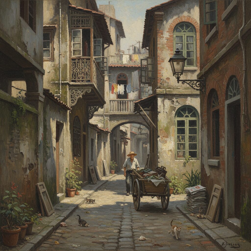 time-stopped-alleyway-historic-building-walking-tour